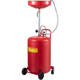 VEVOR Waste Oil Drain Tank 20 Gallon Portable Oil Drain Air Operated Drainer Oil Change, Oil Drain Container