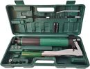 Lever Handle High Pressure System Grease Gun, Grease Gun Includes 12" Reinforced Flex Hose & 7" Rigid Extension, Heavy Duty 600CC 10000 PSI Resistant
