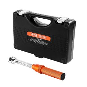Click Torque Wrench Set 1/4Inch Drive 20-240 lbf-in/2.3-27.1N.m Orange 72-Tooth