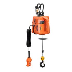 3-in-1 Portable Electric Hoist Winch 1100LBS Wired/Wireless Remote Control
