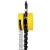 Chain hoist 11000lbs 5T capacity 10ft wIth 2 heavy duty hooks,Manual chain hoist steel construction,Yellow