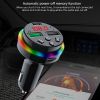 Car BT5.0 FM Transmitter; 3.1A Wireless Handsfree Audio Receiver Auto MP3 Player Dual USB Fast Charging Adapter Car Charger Car Accessories
