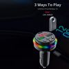 Car BT5.0 FM Transmitter; 3.1A Wireless Handsfree Audio Receiver Auto MP3 Player Dual USB Fast Charging Adapter Car Charger Car Accessories