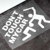 2 Pcs Don't Touch My Car Decorative Car Stickers Window Stickers Funny Motorcycle Decals; White