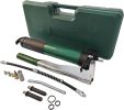 Lever Handle High Pressure System Grease Gun, Grease Gun Includes 12" Reinforced Flex Hose & 7" Rigid Extension, Heavy Duty 600CC 10000 PSI Resistant