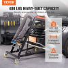 VEVOR Automotive Topside Creeper, with Adjustable Height 48" to 76", 400 LBS Capacity High Creeper, 4 Swivel Caster Wheels, Heavy Duty Foldable Creepe