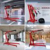 Engine Hoist 2 Ton 4400 lb Folding Cherry Picker Engine Shop Crane Heavy Duty Hydraulic Tilting Engine Lift with 6 Iron Caster Wheels Telescopic Boom