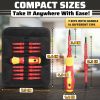 Insulated Screwdriver Set 14 Tips 3 Crosshead 3 Slotted 4 Six Point 2 Square 2 Hexagonal Magnetic Screwdriver Set with 500 V Rated Insulation and Magn