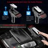 Car FM Transmitter w/ Wireless Earpiece 2 USB Charge Ports Hands-free Call MP3 Player