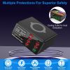 100W USB Charger Hub 8-Port USB Charging Station with LCD Display Wireless Charging Pad Wireless Fast Charger PD20W Port QC3.0 Port 6 USB Ports for IO