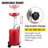 VEVOR Waste Oil Drain Tank 20 Gallon Portable Oil Drain Air Operated Drainer Oil Change, Oil Drain Container