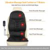Back Massager Cushion Electric Massage Car Seat Cushion Chair Pad with Heating Function 8 Vibration Modes 3 Intensity Levels