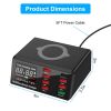 100W USB Charger Hub 8-Port USB Charging Station with LCD Display Wireless Charging Pad Wireless Fast Charger PD20W Port QC3.0 Port 6 USB Ports for IO