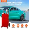 VEVOR Fuel Caddy, 35 Gallon, Gas Storage Tank on 4 Wheels, with Manuel Transfer Pump, Gasoline Diesel Fuel Container for Cars, Lawn Mowers, ATVs