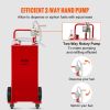 VEVOR Fuel Caddy, 35 Gallon, Gas Storage Tank on 4 Wheels, with Manuel Transfer Pump, Gasoline Diesel Fuel Container for Cars, Lawn Mowers, ATVs