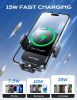 Wireless Car Charger, CHGeek 15W Fast Charging Auto Clamping Car Charger Phone Mount Phone Holder fit for iPhone 15 14 13 12 11 Pro Max Xs, Samsung Ga