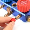 60in Manifold Gauge Hose 1/4in Fitting Yel Red Blu