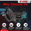 5 CORE 8 Inch Mid-Range Bullet Pro Audio Car Speaker, Red Aluminium Bullet, Loudspeaker 580W Max 8 Ohms - Premium Quality Audio Door Speakers for Car